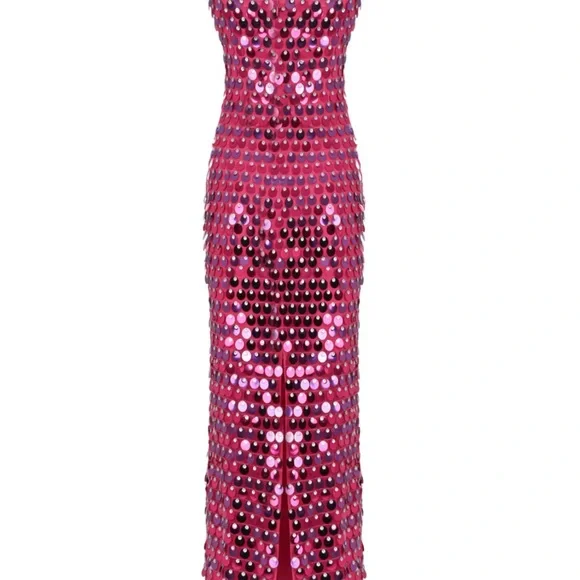 Glamorous Pink Sequin Midi Dress